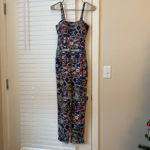 S women colorful cupped jumpsuit good for 5’1-5’2